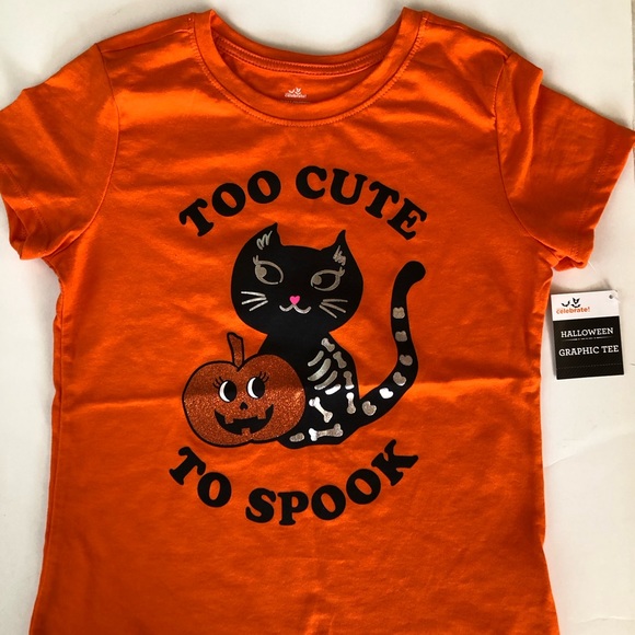 CELEBRATE Halloween Graphic Tee Size Large 10-12 Girls New - Picture 1 of 4